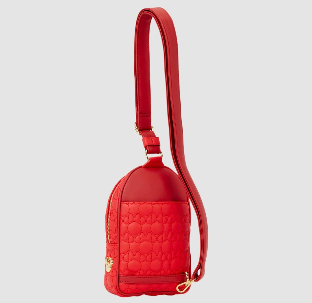 Loungefly - Minnie Mouse Silhouette All-Over Print Sling Crossbody Bag