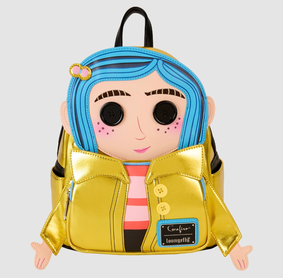 Loungefly - Coraline 15th Anniversary Laika Doll Metallic Cosplay Mini Backpack