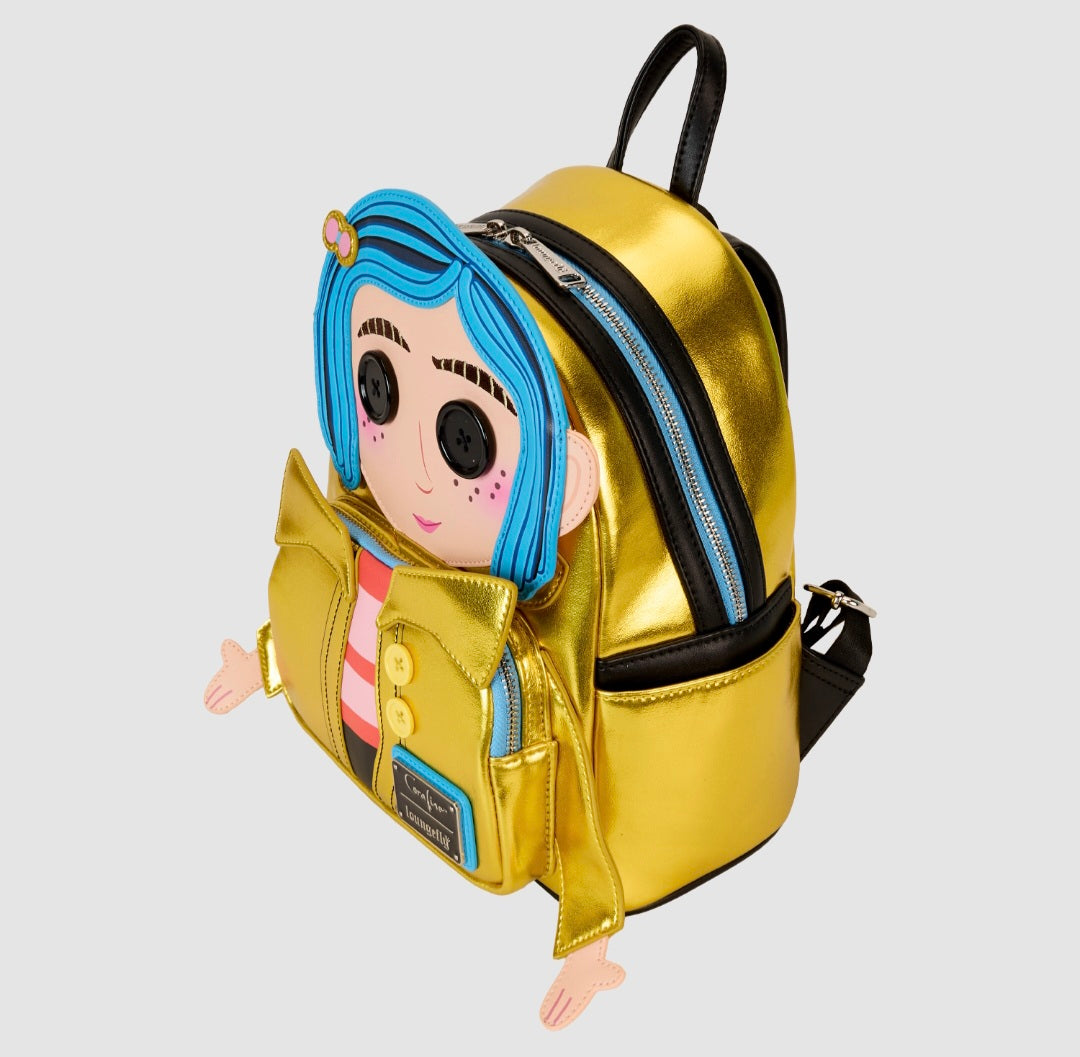 Loungefly - Coraline 15th Anniversary Laika Doll Metallic Cosplay Mini Backpack