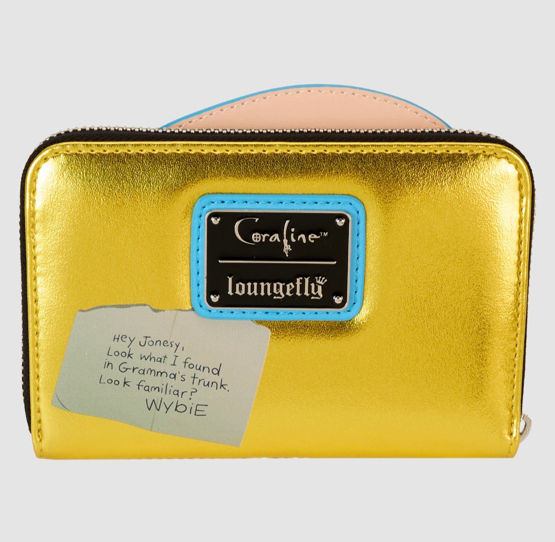 Loungefly - Coraline 15th Anniversary Laika Doll Metallic Cosplay Zip Around Wallet