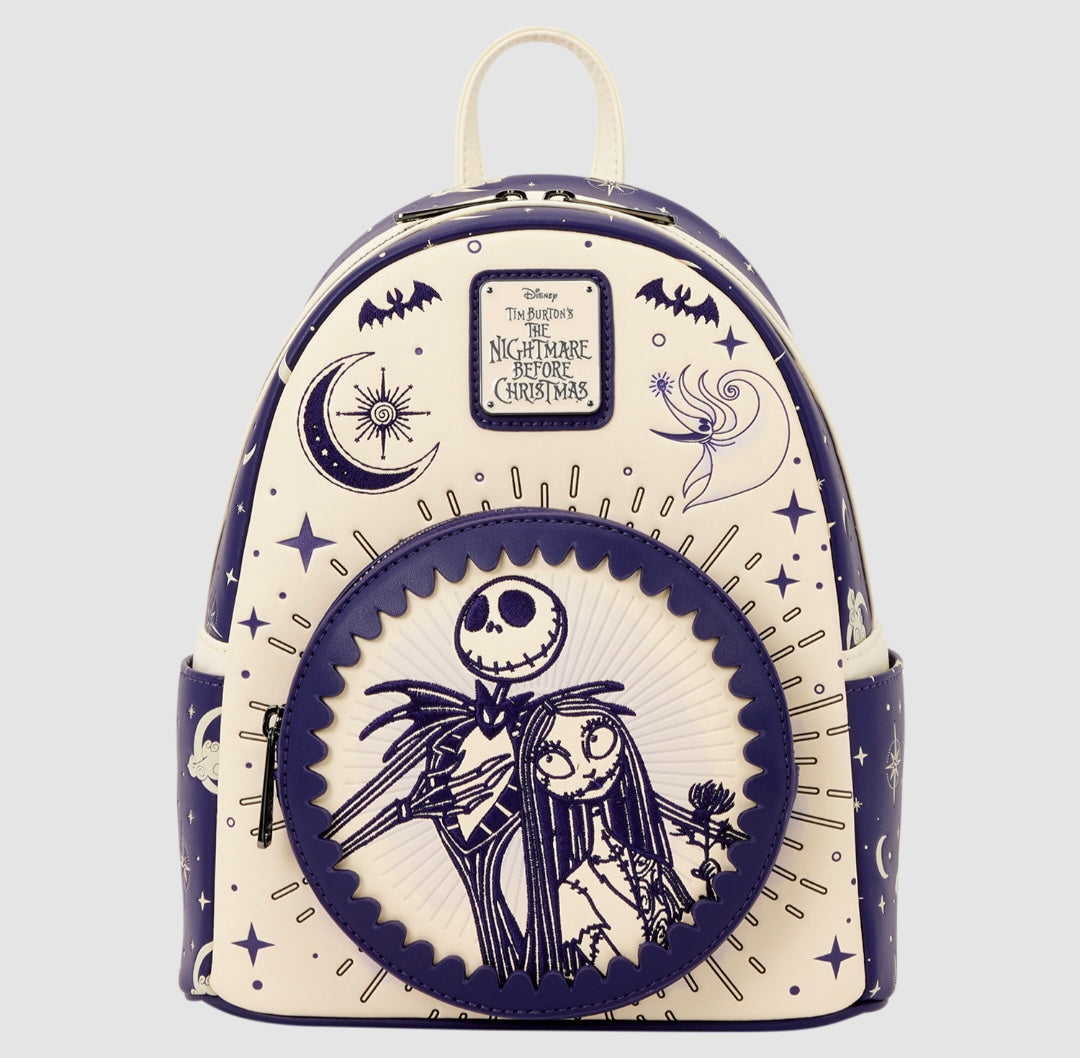 Loungefly - The Nightmare Before Christmas Jack Skellington & Sally Night Sky Mini Backpack