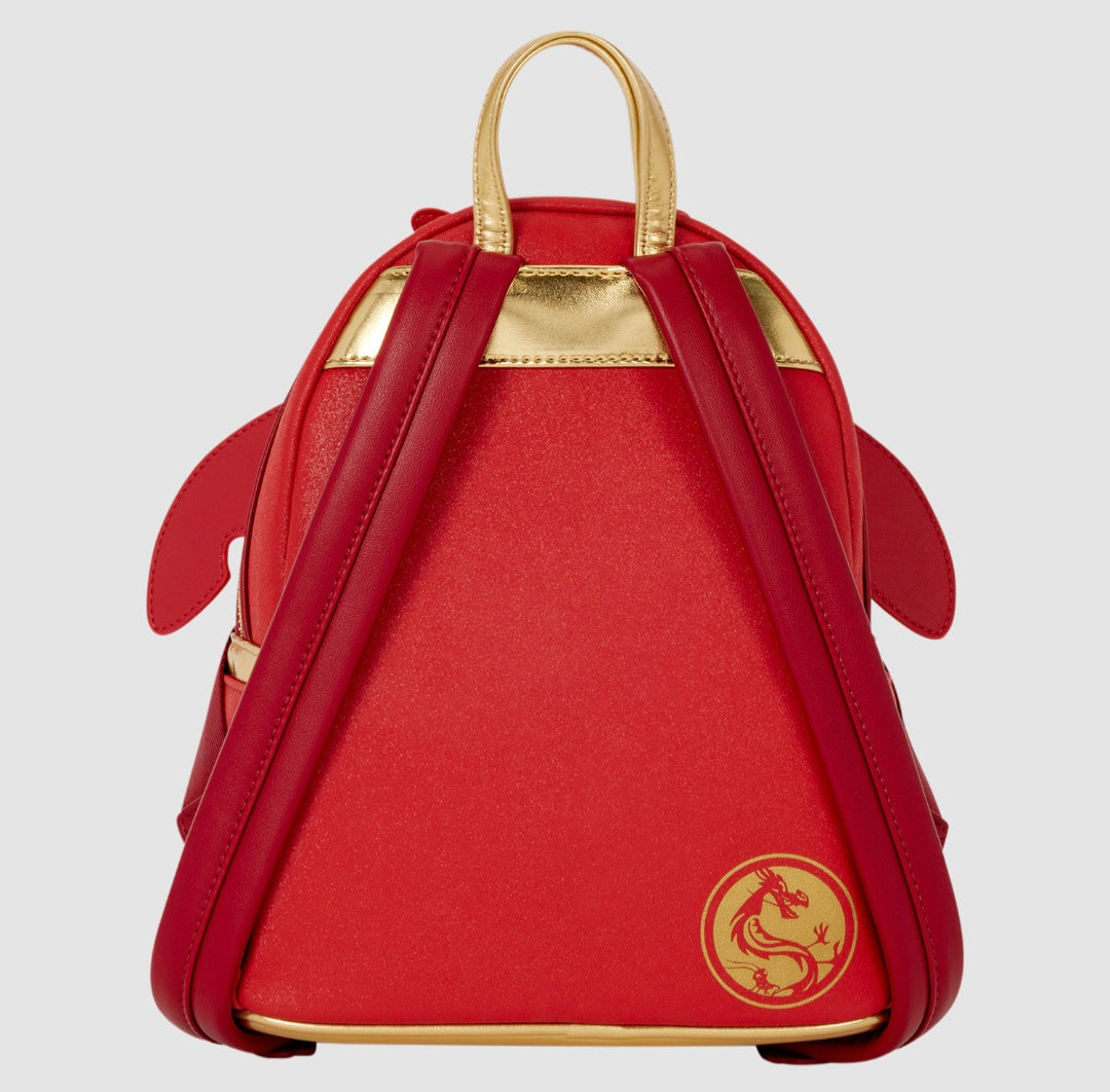 Loungefly - Mulan Mushu Glitter Cosplay Mini Backpack