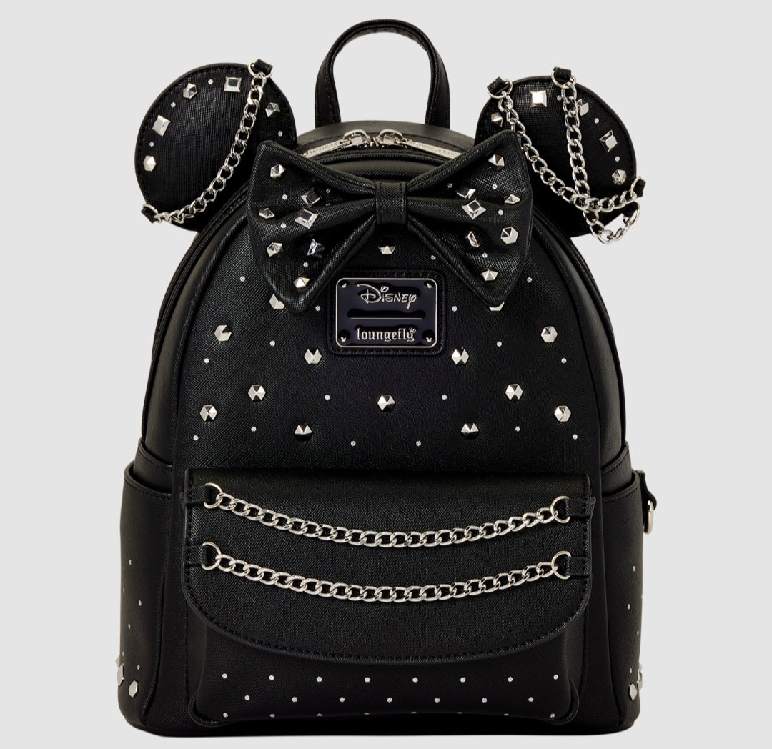 Loungefly - Minnie Mouse Studs & Chains Mini Backpack