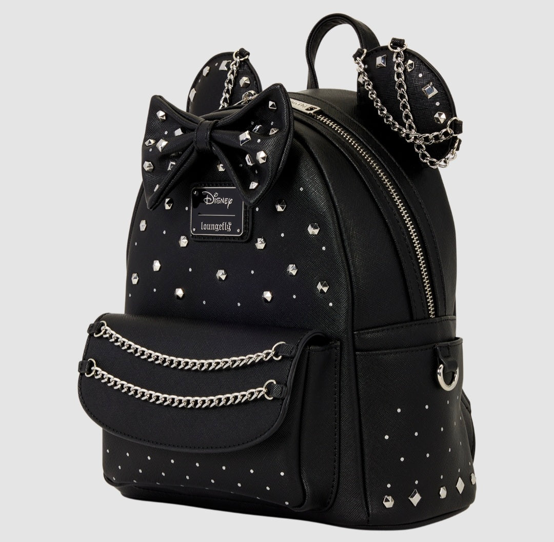 Loungefly - Minnie Mouse Studs & Chains Mini Backpack