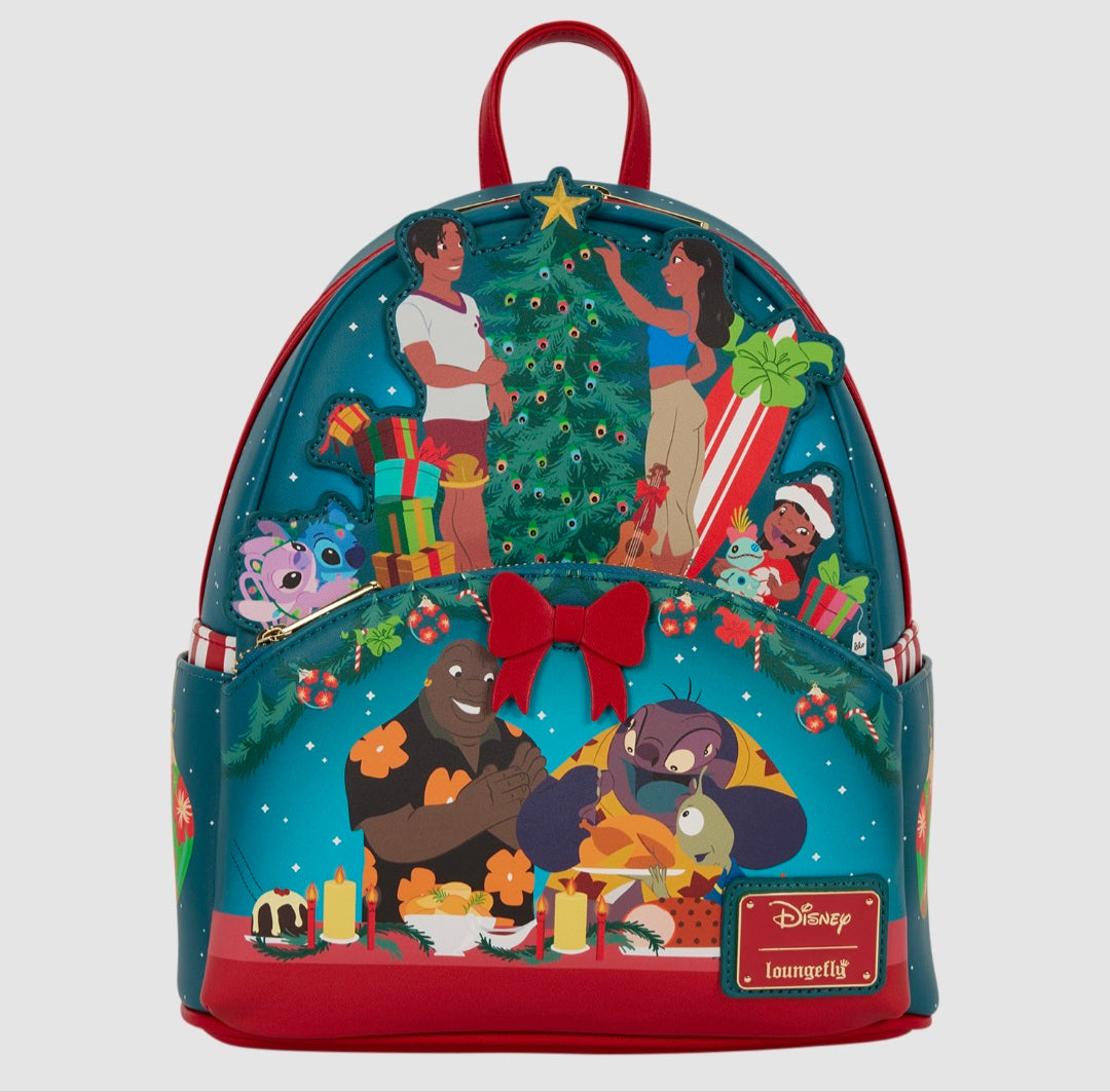 Loungefly - Lilo & Stitch Ohana Holiday Light Up Mini Backpack