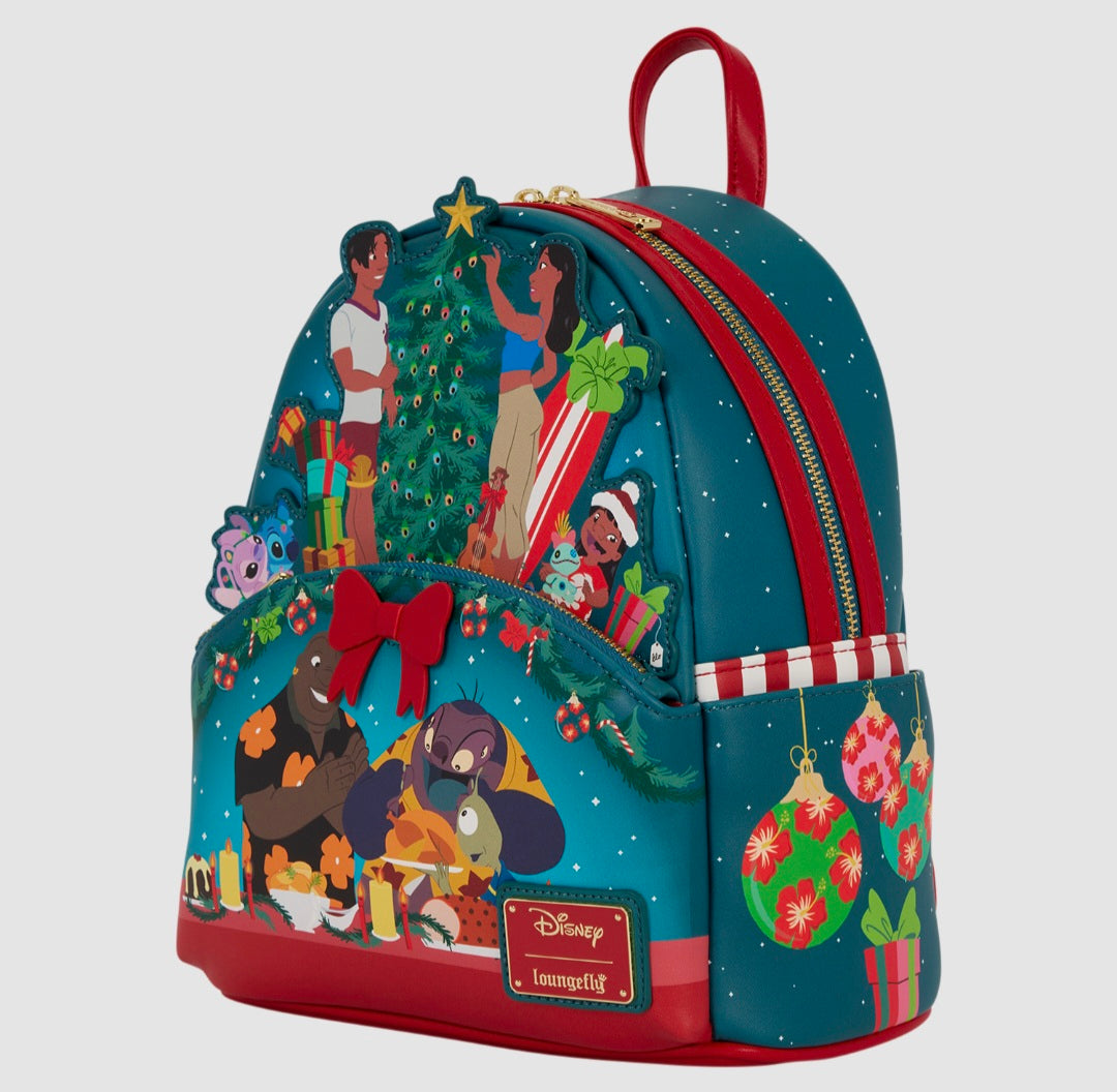 Loungefly - Lilo & Stitch Ohana Holiday Light Up Mini Backpack