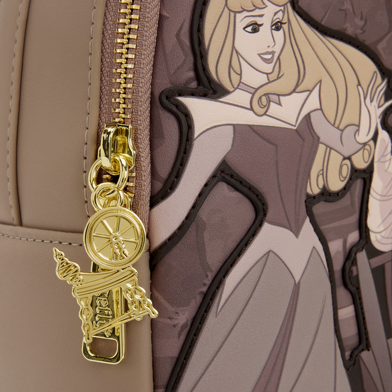 Loungefly - Sleeping Beauty & Maleficent Spinning Wheel Mini Backpack