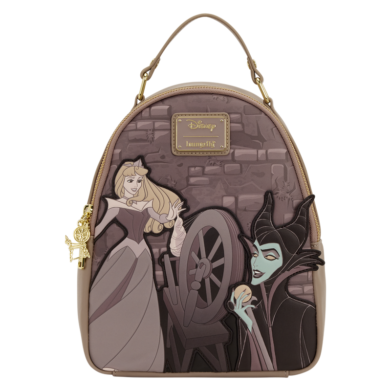Loungefly - Sleeping Beauty & Maleficent Spinning Wheel Mini Backpack