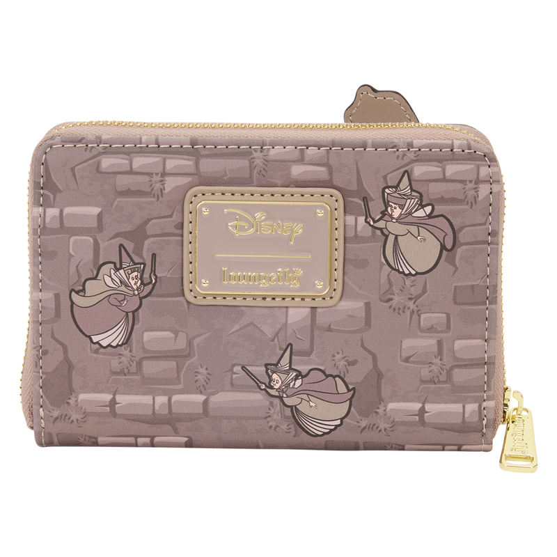 Loungefly - Sleeping Beauty & Maleficent Spinning Wheel Zip Around Wallet